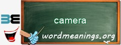 WordMeaning blackboard for camera